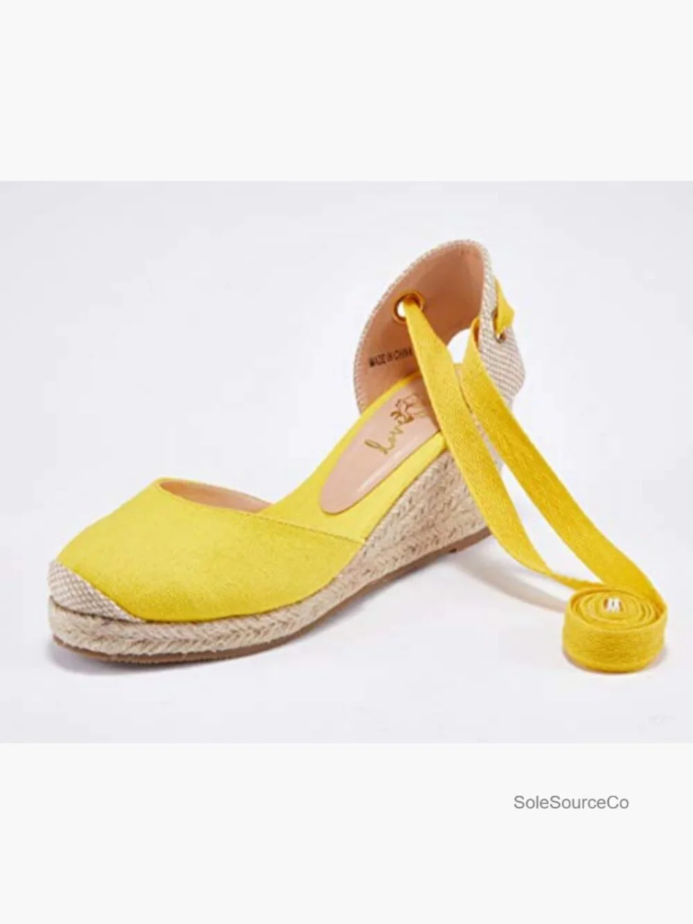 Lace Up Closed Toe Wedge Espadrille Sandals Platform Summer